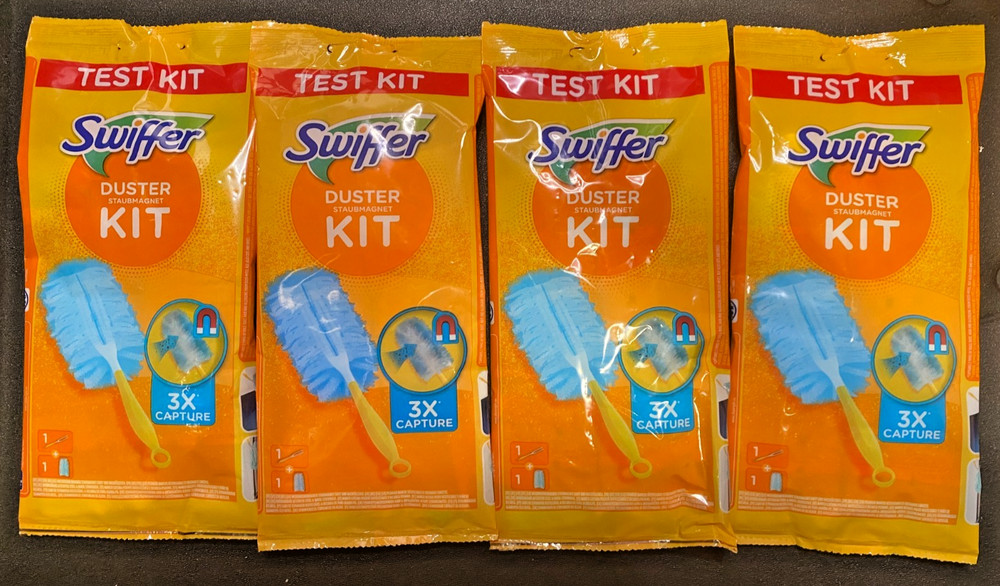Swiffer Duster Kit Test Kit 4-Pack – Parallel Import – 1 Handle + 1 Cloth Each