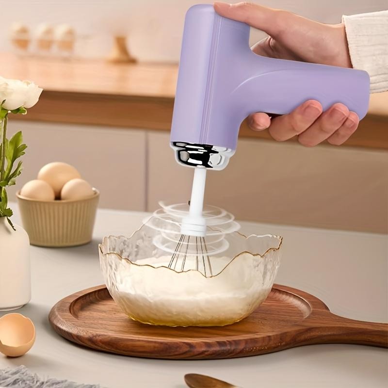 Cordless Handheld Mixer, Baking Tool, Easy Clean Space Saving for Home Kitchen gallery