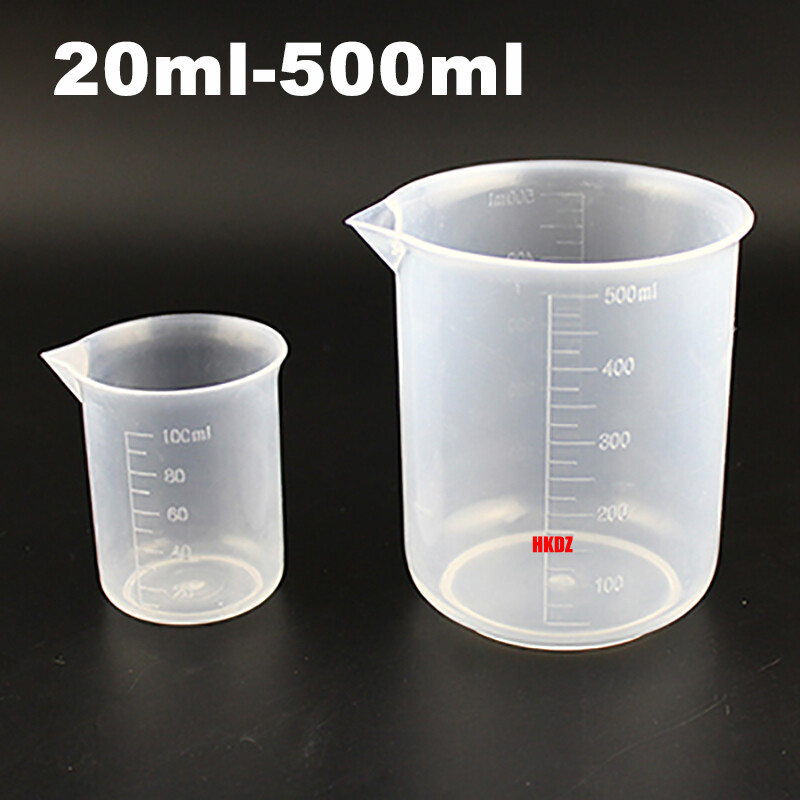 20-500ml Small Plastic Measuring Cup Transparent Jug Pour Spout Lab Beaker Tool gallery