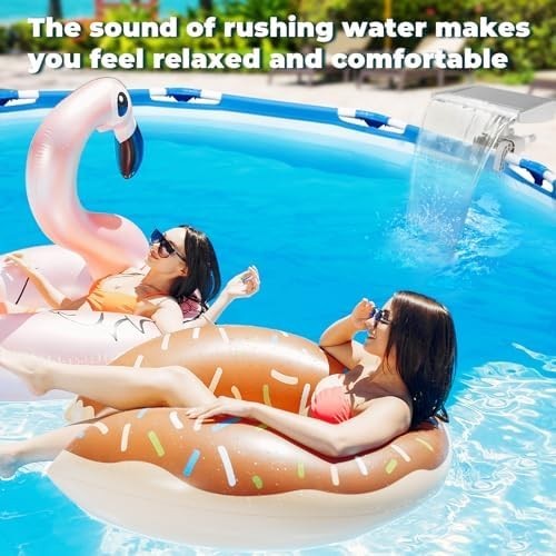 Pool Fountain, Pool Fountains for Above Ground Pools, Relaxing Waterfall Ingroun gallery