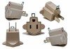 5 Pieces Electrical Grounding Adapter 3 Prong to 2 Prong Plug AC ETL Listed 125V gallery