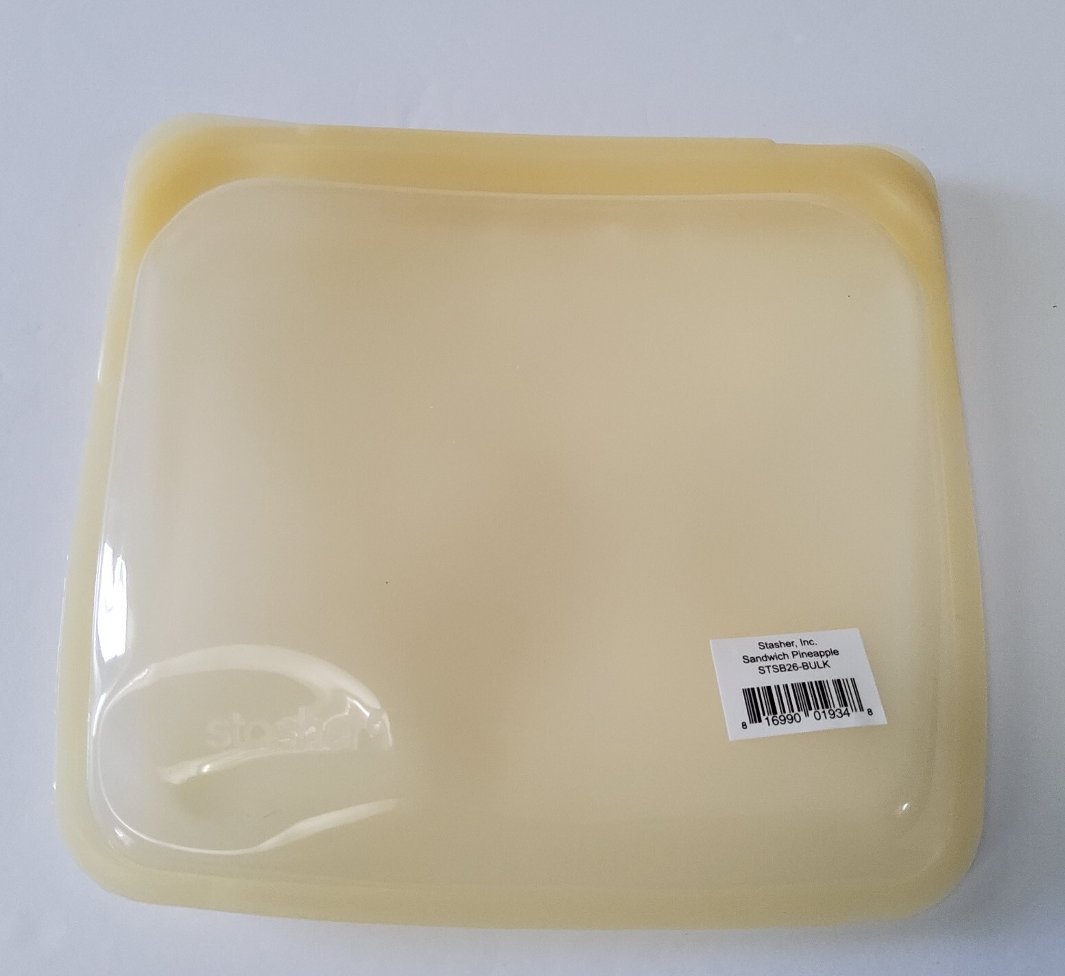 Stasher Silicone Reusable Food Bag Sandwich Storage Size Pineapple gallery