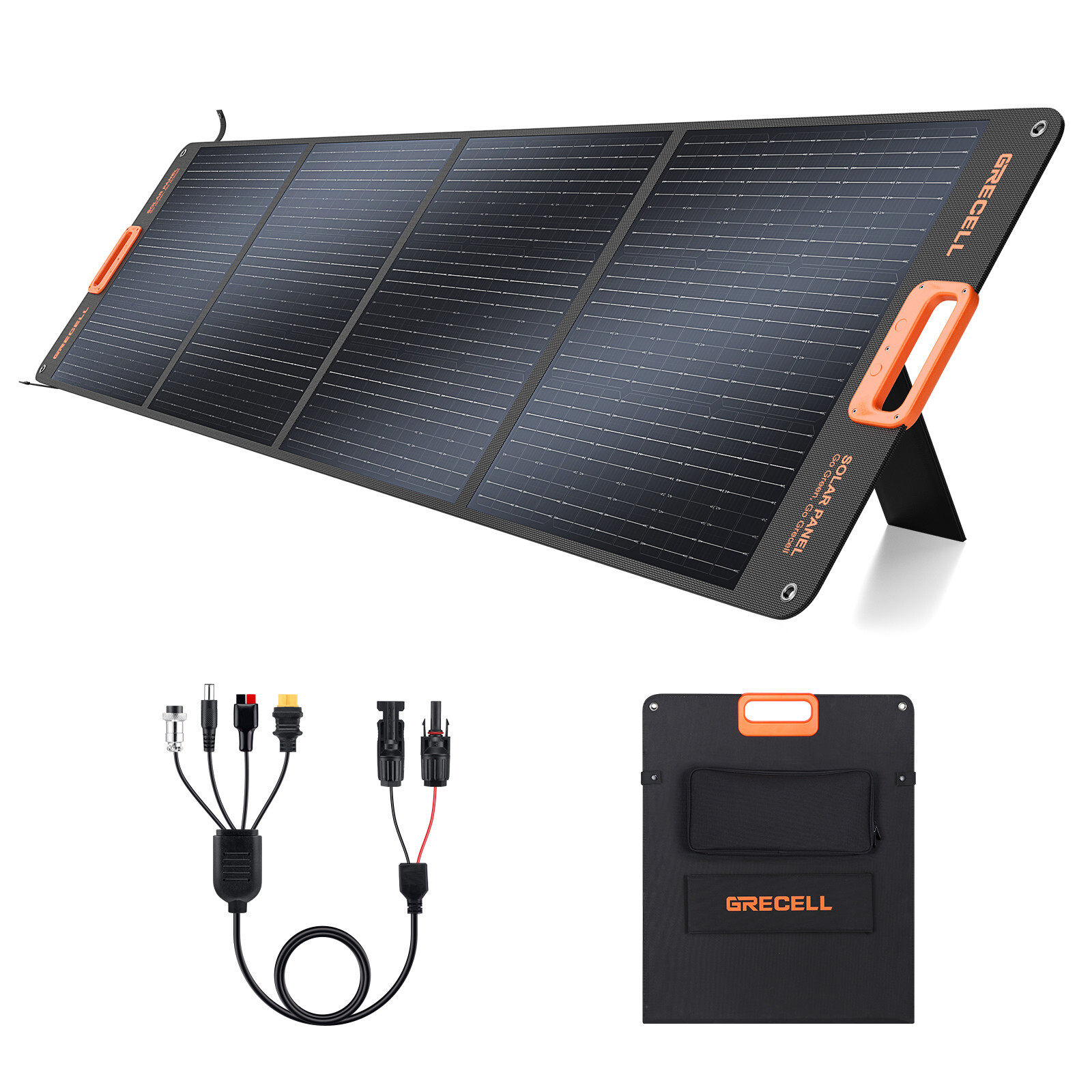 200W Portable Solar Panel for Power Station Foldable Solar Charger w/4 Kickstand gallery