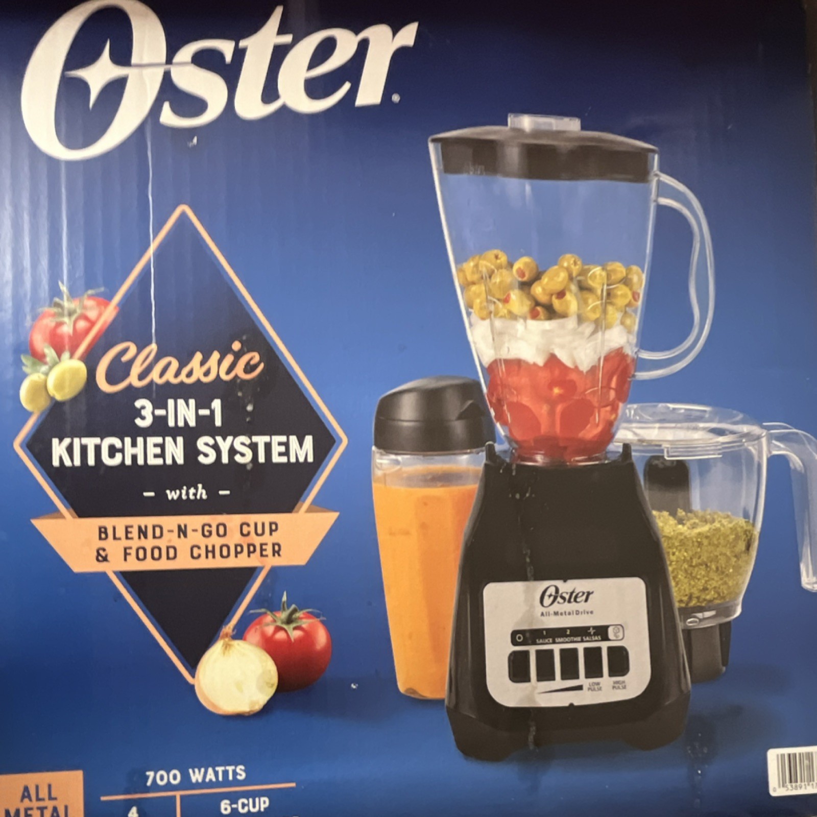 Oster Classic 3-in-1 Kitchen System 700W 6-Cup Blender+Chopper Black gallery