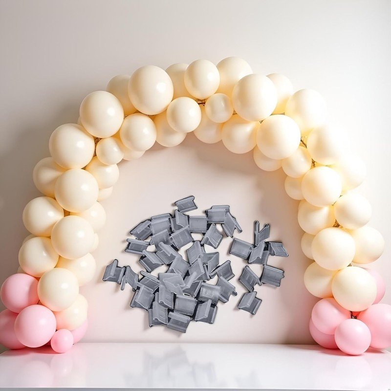 100 Pcs Transparent V-Shaped Balloon Clips Party Wedding Decoration Seals gallery