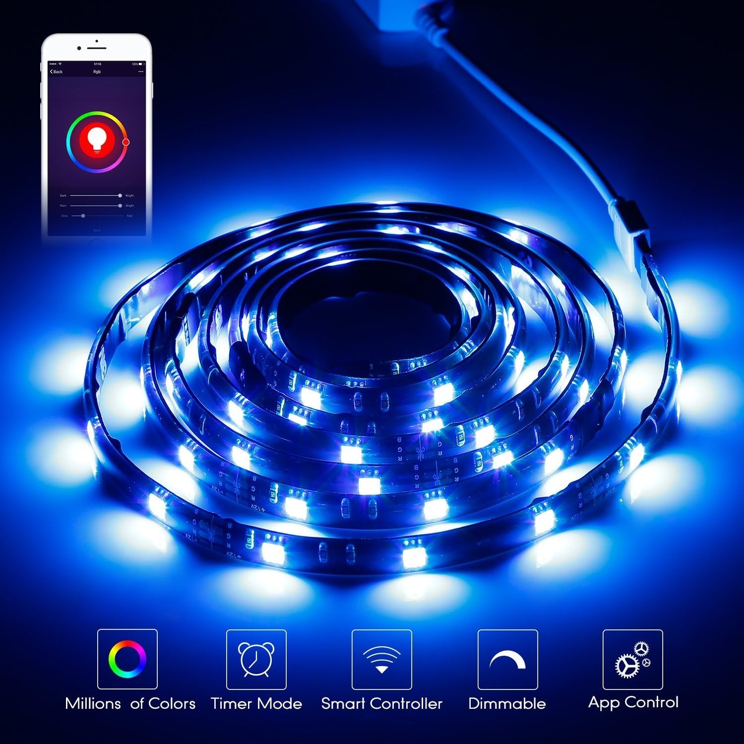LED Smart TV Backlight Kit Multi-Color, Compatible with Alexa, App Control gallery