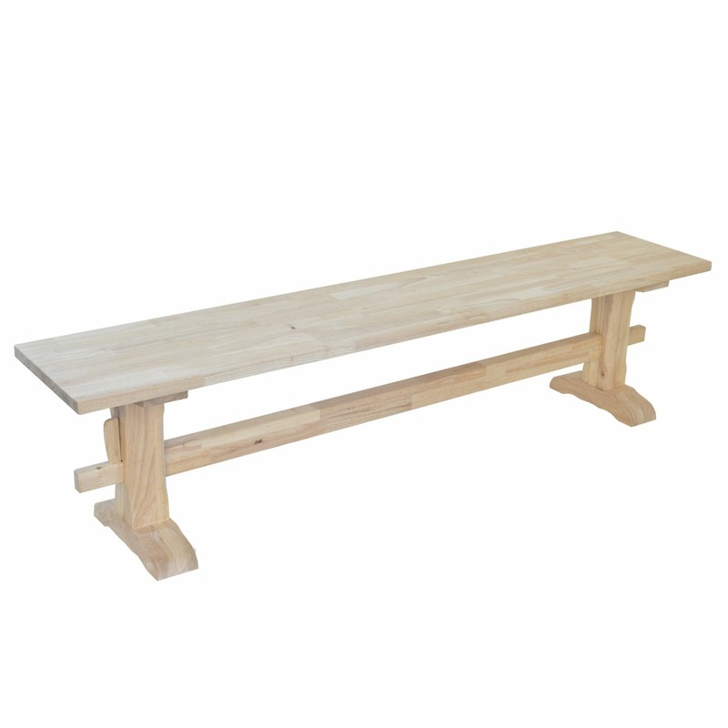 Unfinished Trestle Bench/Pedestal Bench gallery