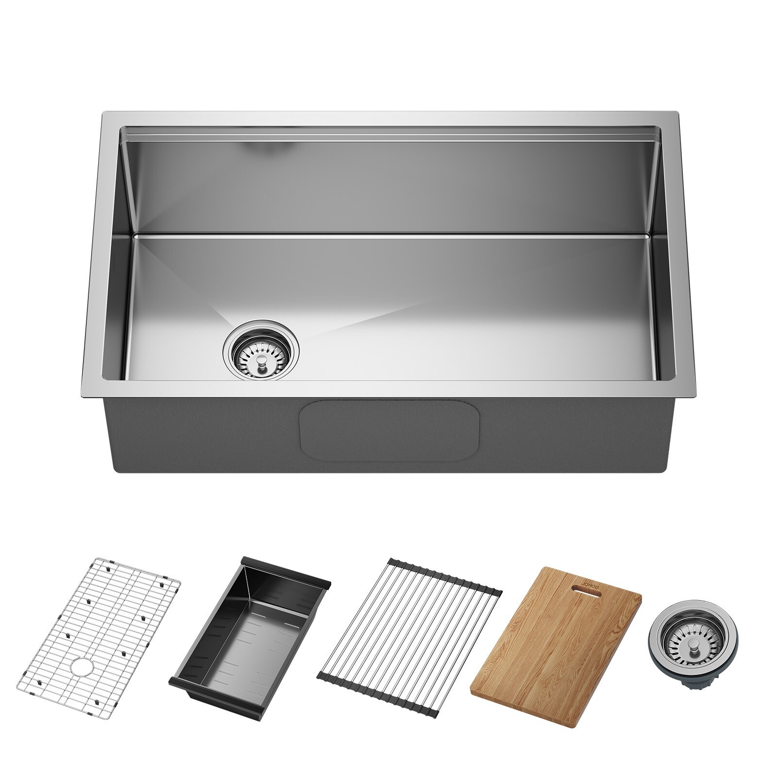 JOMOO 32" Nano Coated Kitchen Sink Stainless Steel Single Bowl Undermount gallery