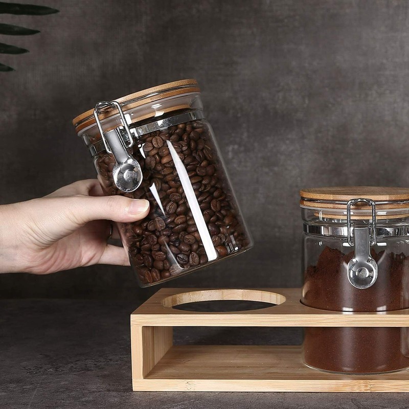 Kitchen Glass Storage Jars Containers with Airtight Lids 27 Fluid-oz(0.84 quart) gallery