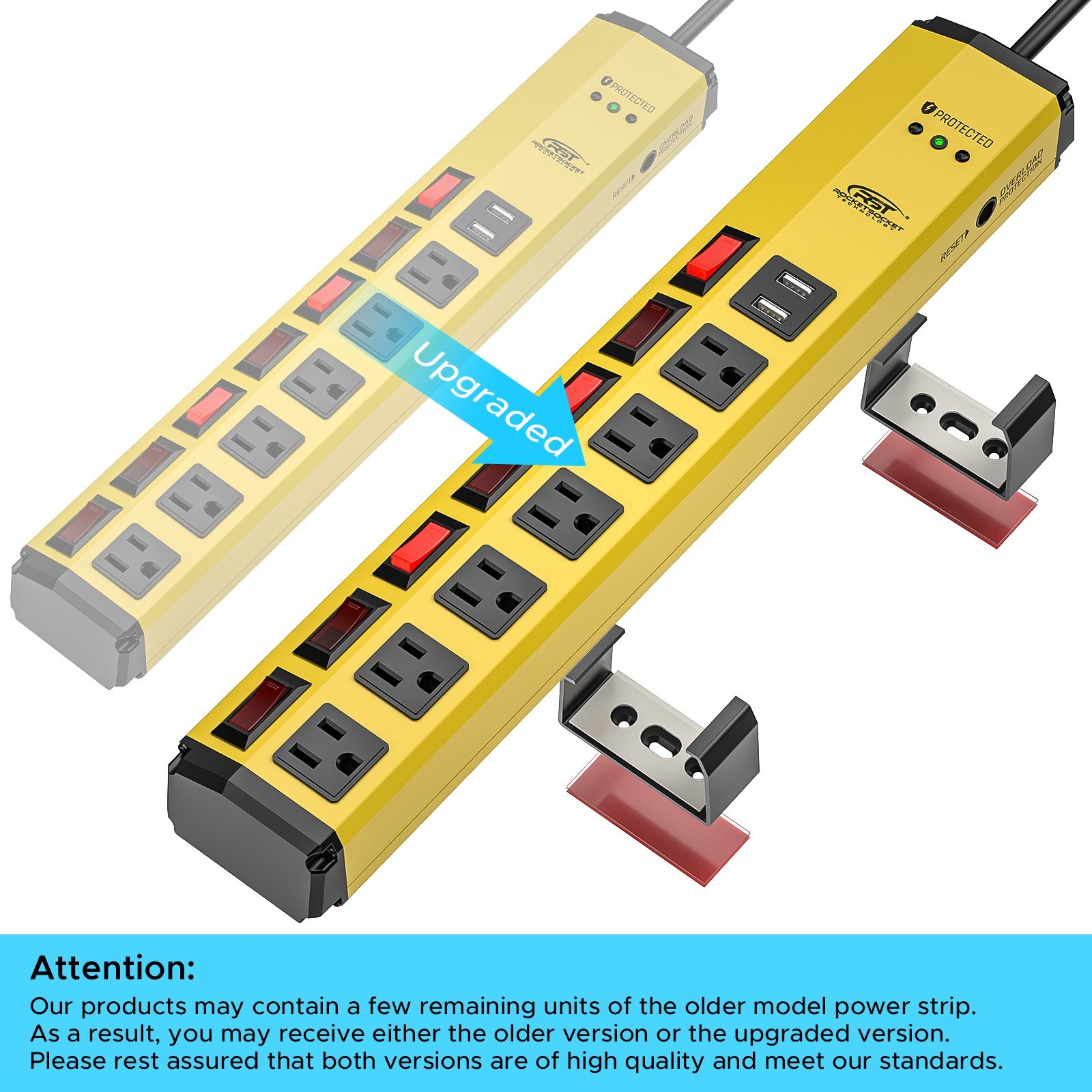 6-Outlet Power Strip with USB and Individual Switches,1200J Surge Protector 6FT gallery