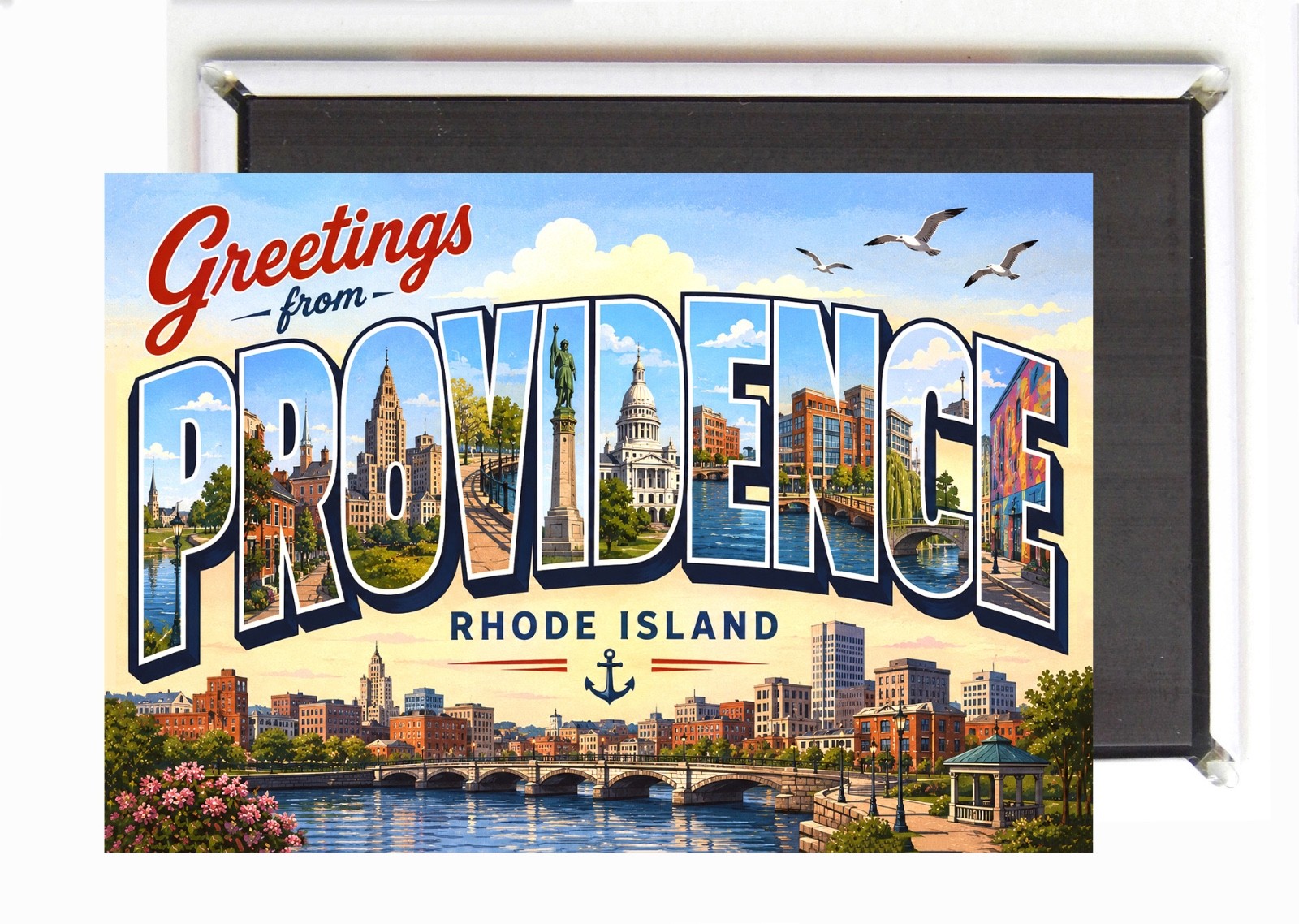 Greetings from Providence Rhode Island FRIDGE MAGNET travel souvenir "style Z" gallery