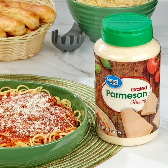 Great Value Grated Parmesan Cheese, 16 oz Each Pack OF 3 Free & Fast Shipping gallery