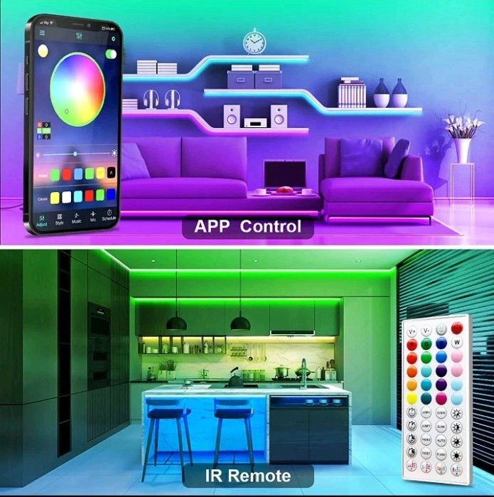 YORMICK 33ft Waterproof LED RGB Strip Lights gallery