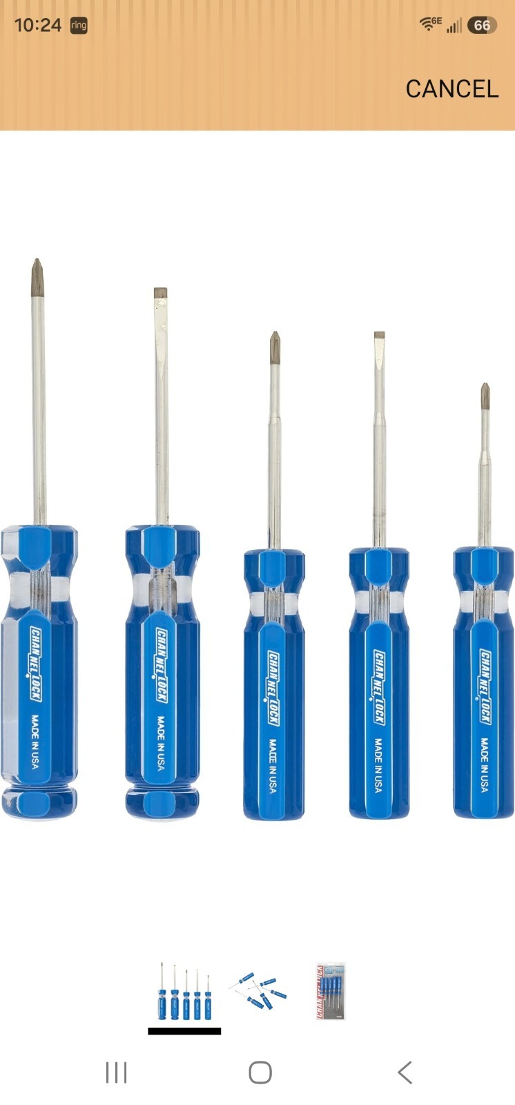 Channellock Screwdriver Set SD-5A 5pc Precision Professional - Alloy Steel gallery