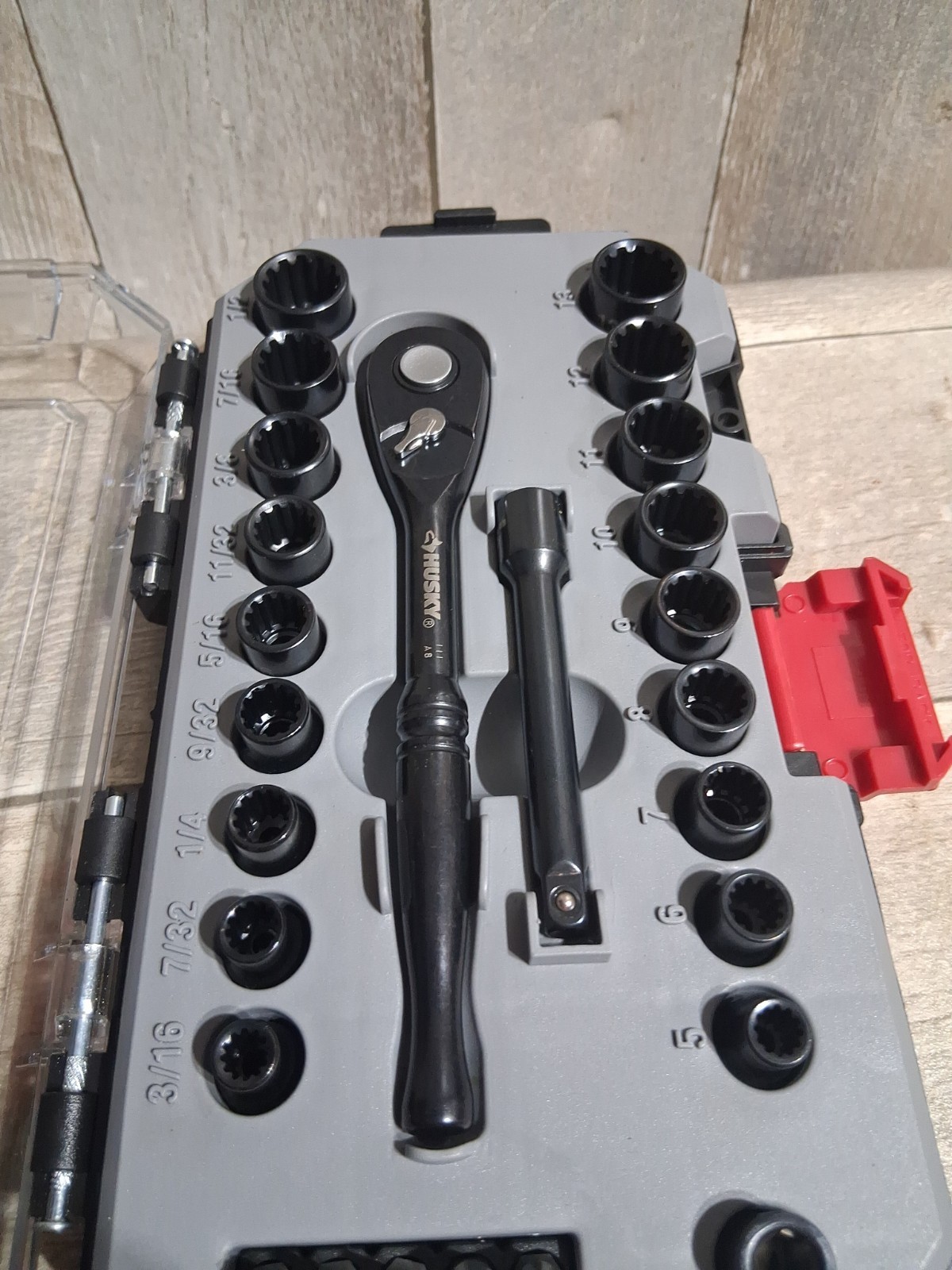 Husky 100-Position 1/4 in. Drive Universal Socket Wrench Set (26-Piece) gallery