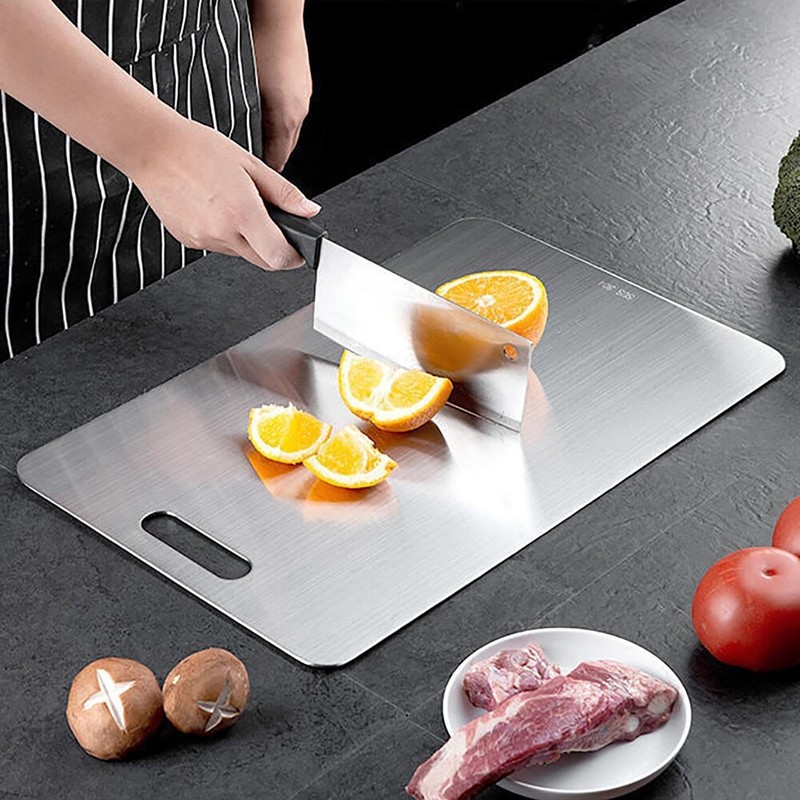 Stainless Steel Cutting Board Double-Sided Titanium Chopping Board for Kitchen gallery