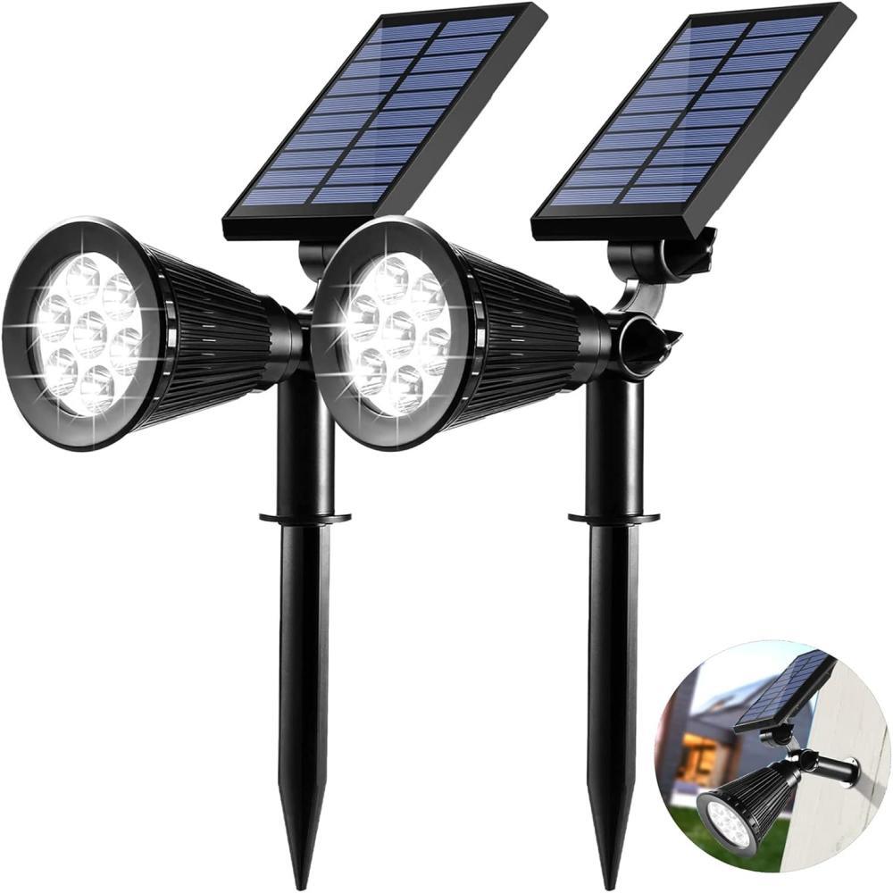 2-in-1 Waterproof LED Solar Powered Spot Lights Outdoor Garden Lamp Auto On/Off gallery