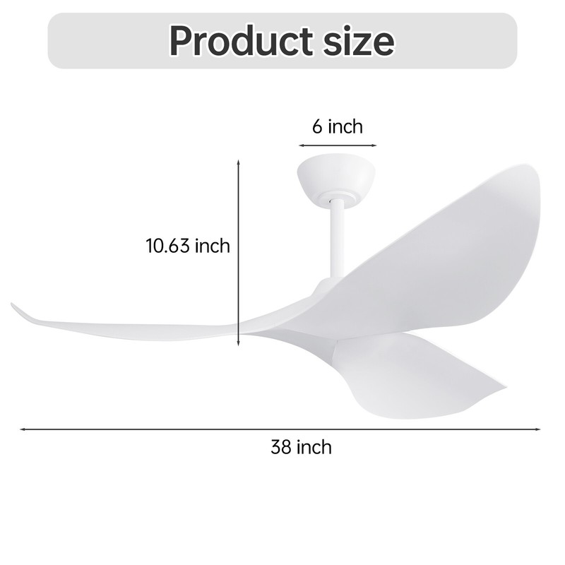 38in Modern Ceiling Fans No Lights with Remote DC 6 Speed Ceiling Fan Home Decor gallery