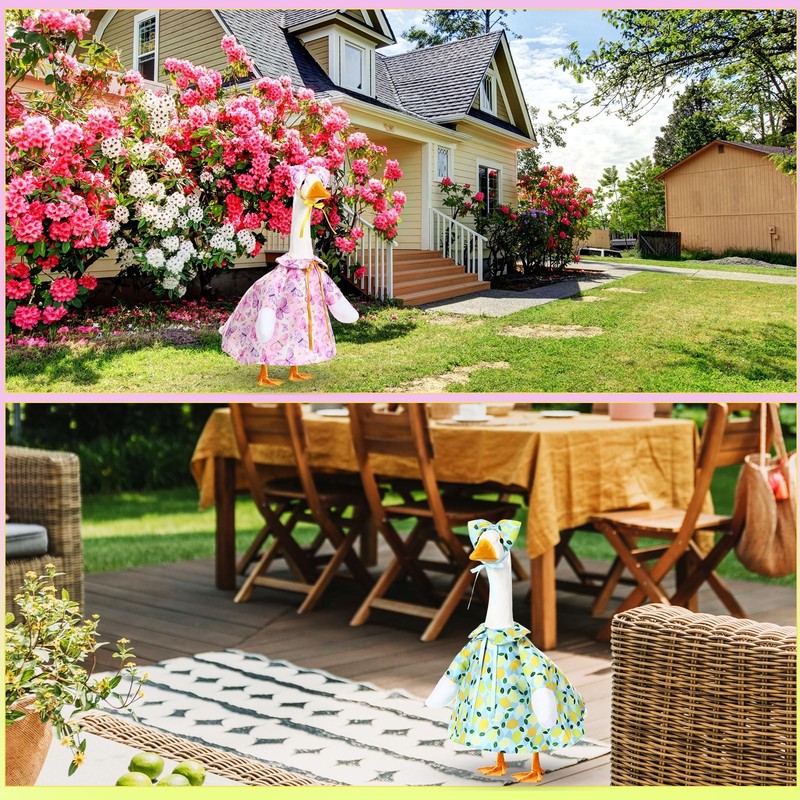4 Set Spring Summer Fall Winter Goose Outfits Seasonal Cute Porch Goose Cloth... gallery