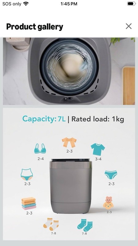 AHERO Fully Automatic Mini Washing Machine gallery
