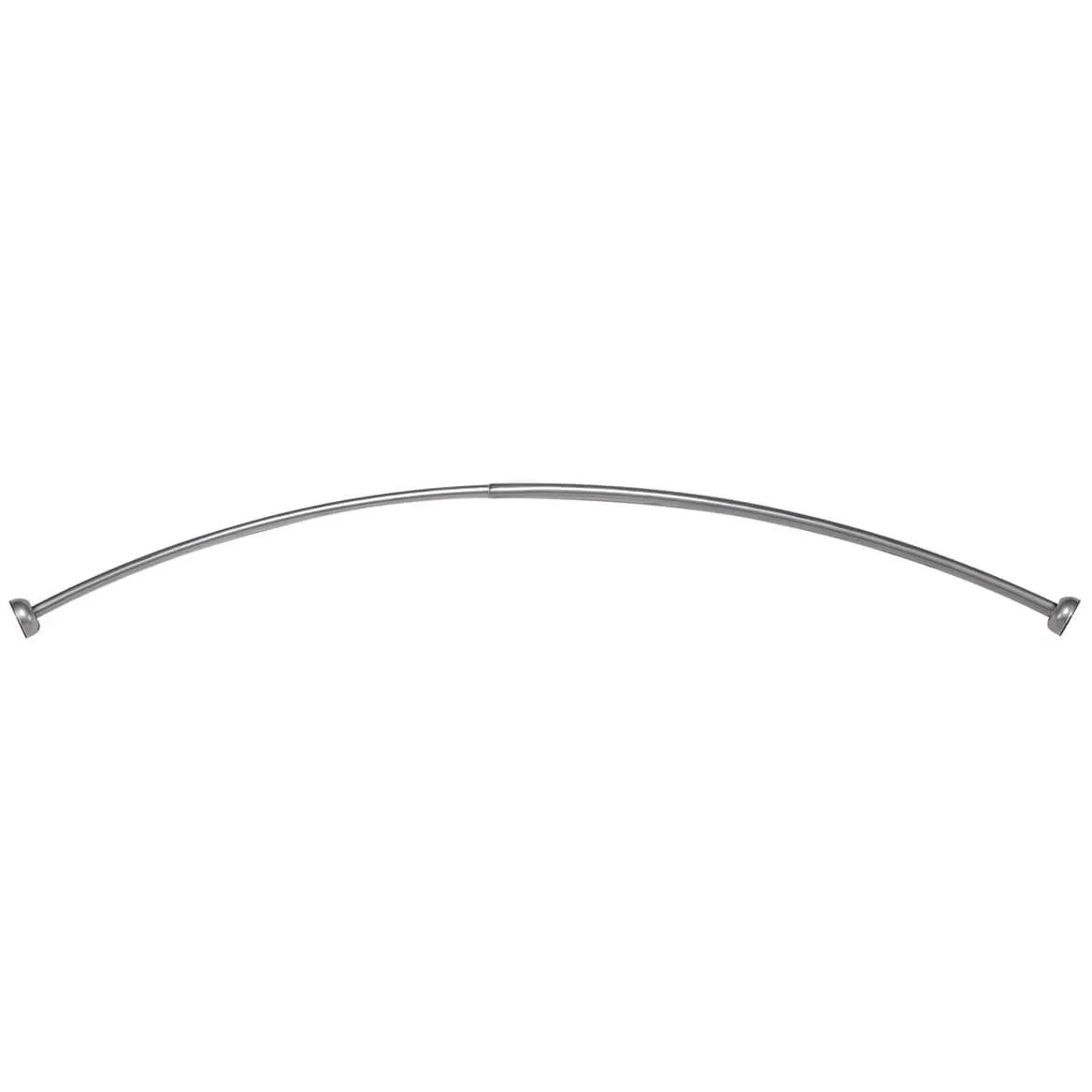 Curved Shower Rod Wall Mountable Adjustable Chrome Finish 40" - 64" 1" Diameter gallery