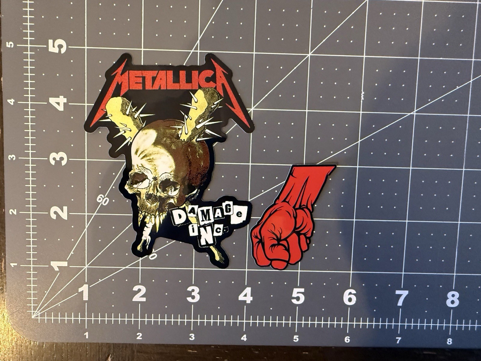 Metallica Sticker 2 Sticker Lot Damage Inc Skull 4” Vinyl Stickers gallery