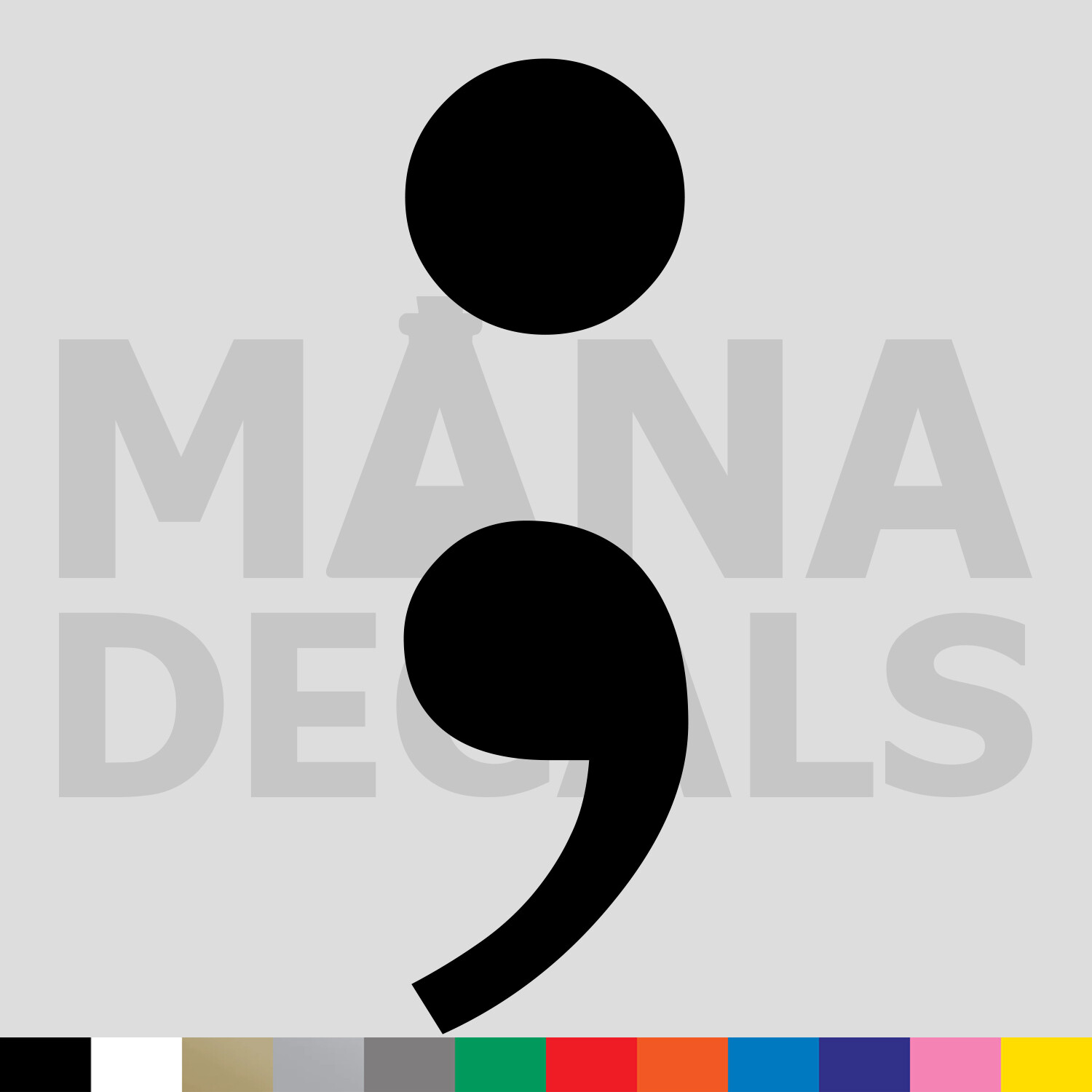 Semicolon Vinyl Die Cut Decal Sticker - Mental Health Suicide Awareness gallery