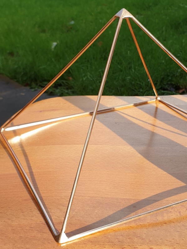 Large Solid Capstone Copper Pyramid For Cleansing, Charging Crystals Meditation gallery