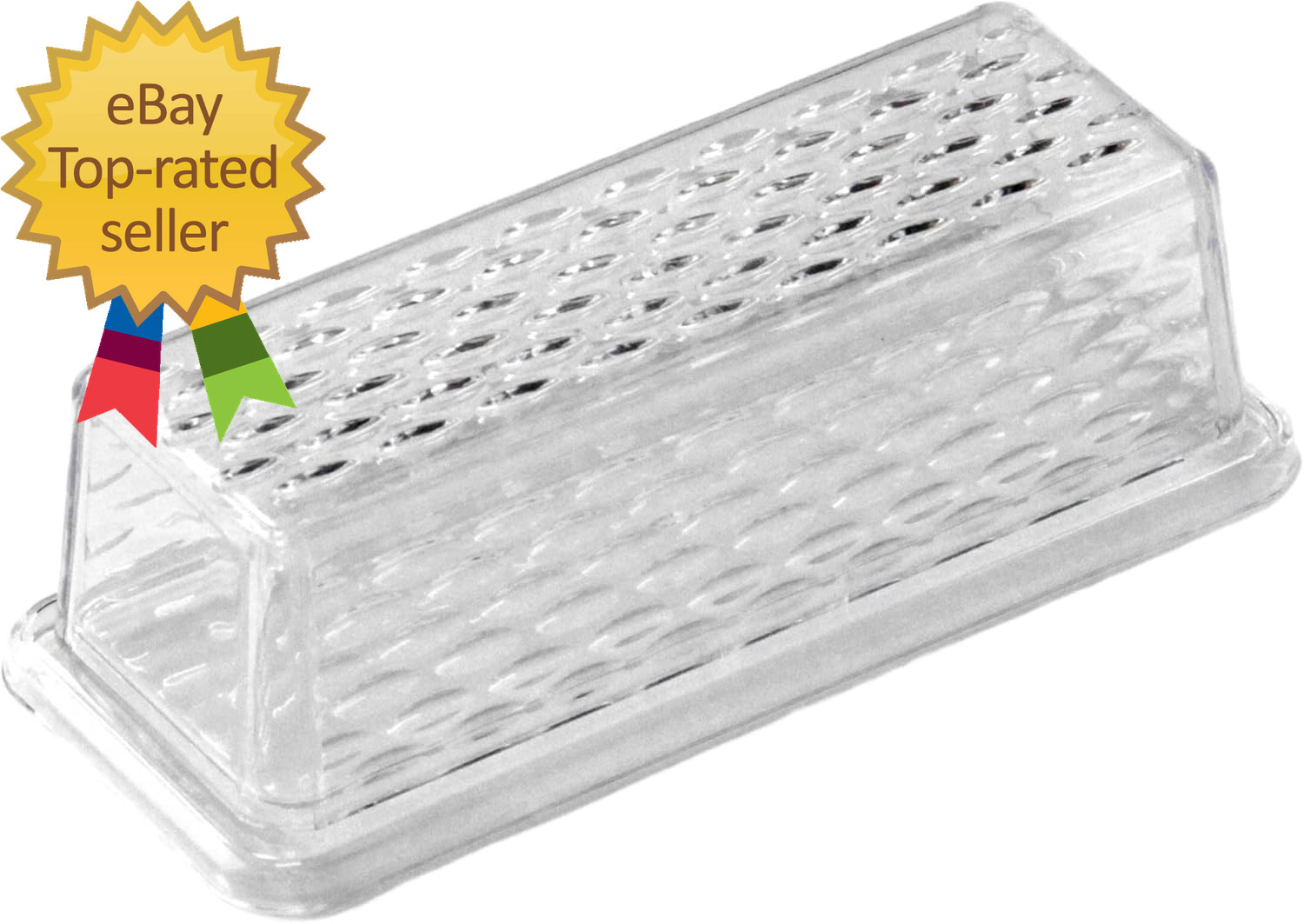 Select Plastic Butter Dish 7 Inches in Length Clear 7"L x 3"W x 2.25"H gallery