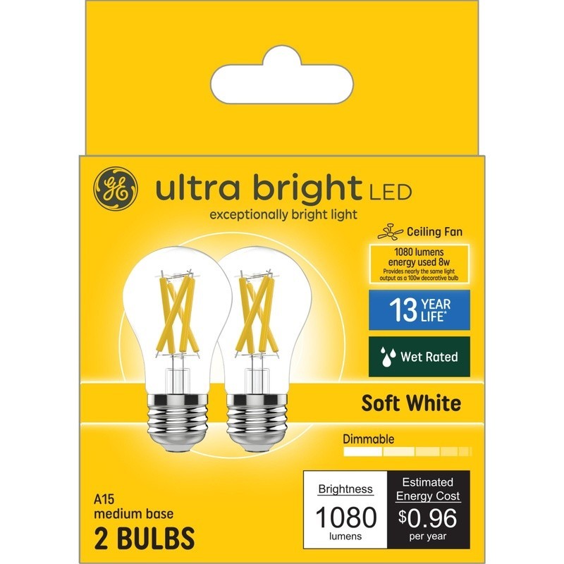 Dimmable LED Bulbs 100W Equivalent E26 Base 1080Lm Energy Saving 8W 2 Pack New gallery
