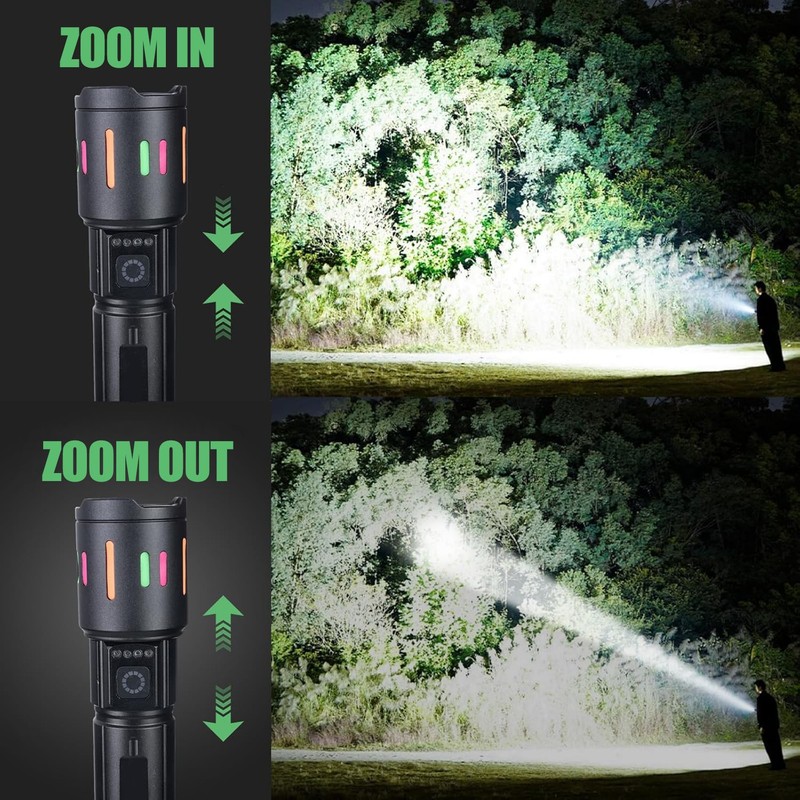 Rechargeable Work Light Mechanic Flashlight Lamp Magnetic Base Phone Power Bank gallery