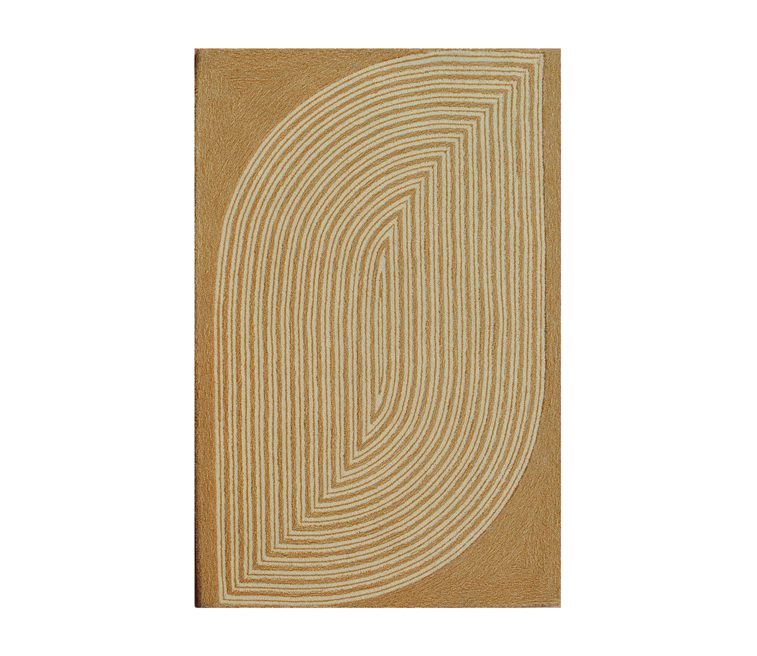 Gold Abstract Wool 9 ft x 12 ft Hand Tufted Carpet for Home and Living gallery