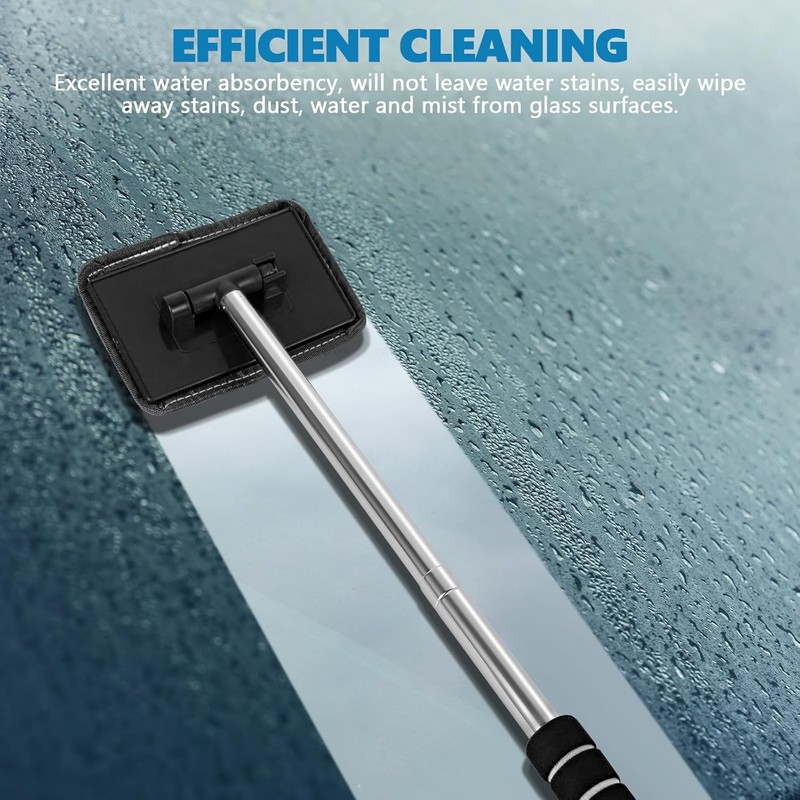 Extendable Windshield Cleaning Tool Kit Car Window Glass Wiper Cleaner Brush Pad gallery