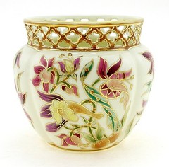 Small Zsolnay Natural Color Cachepot