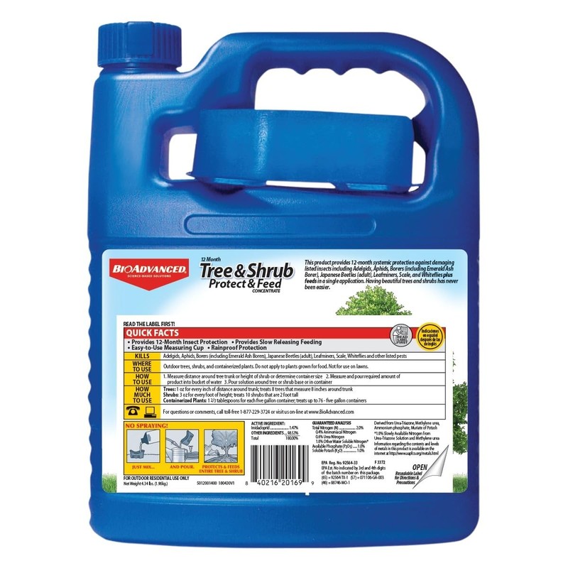 BioAdvanced , Concentrate, 64 Oz Tree & Shrub Protect and Feed, killer,fertilize gallery