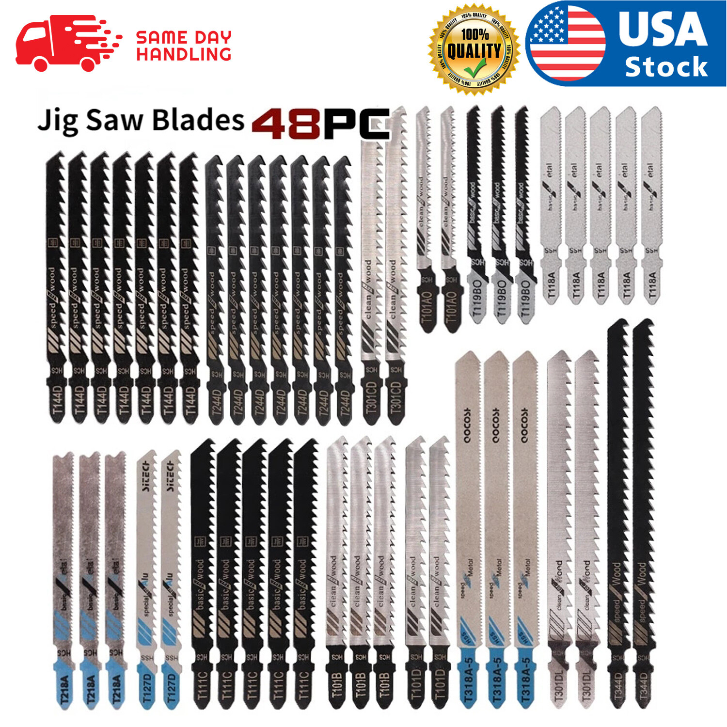 48PCS/set Assorted T-Shank Jigsaw Blades³ Kit Metal Plastic Wood Jig Saw gallery