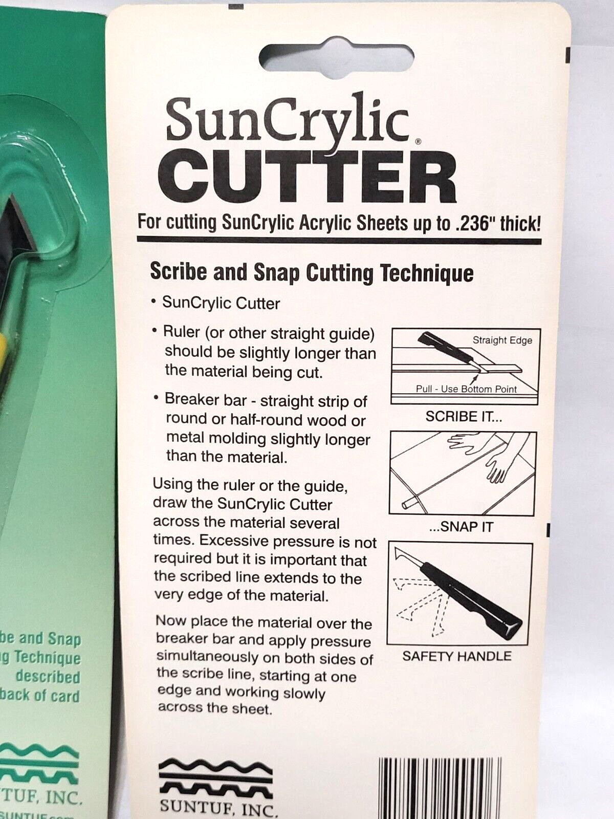 SunCrylic Acrylic Sheet Cutter Tool - Folding Blade into Handle, NEW, LOT OF 2 gallery