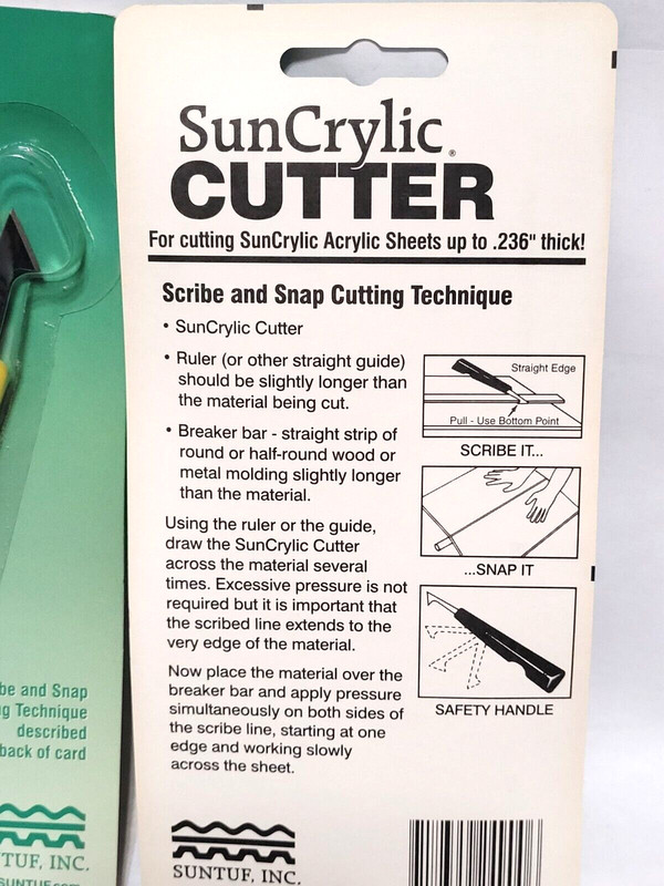 SunCrylic Acrylic Sheet Cutter Tool - Folding Blade into Handle, NEW, LOT OF 2 gallery
