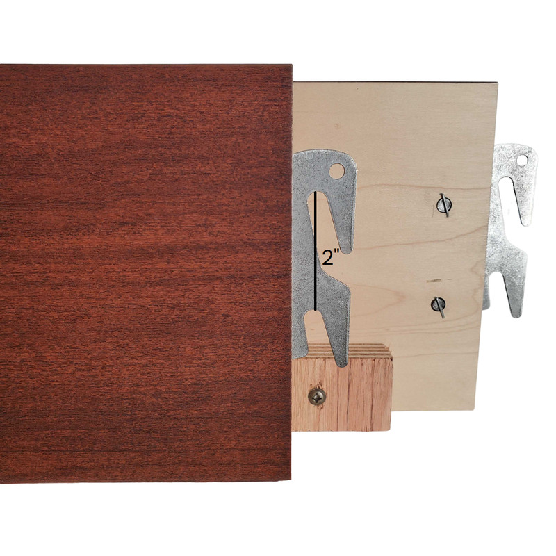 AS-IS Replacement Medium Finish Hook-On Wood Bed Frame Side Rails gallery