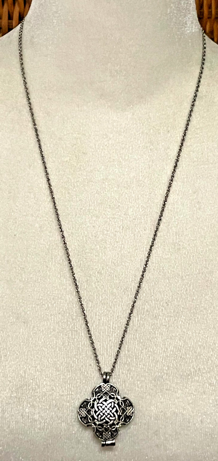Cathedral Art Celtic Prayer Locket Necklace, One Size, Silver PL215 gallery