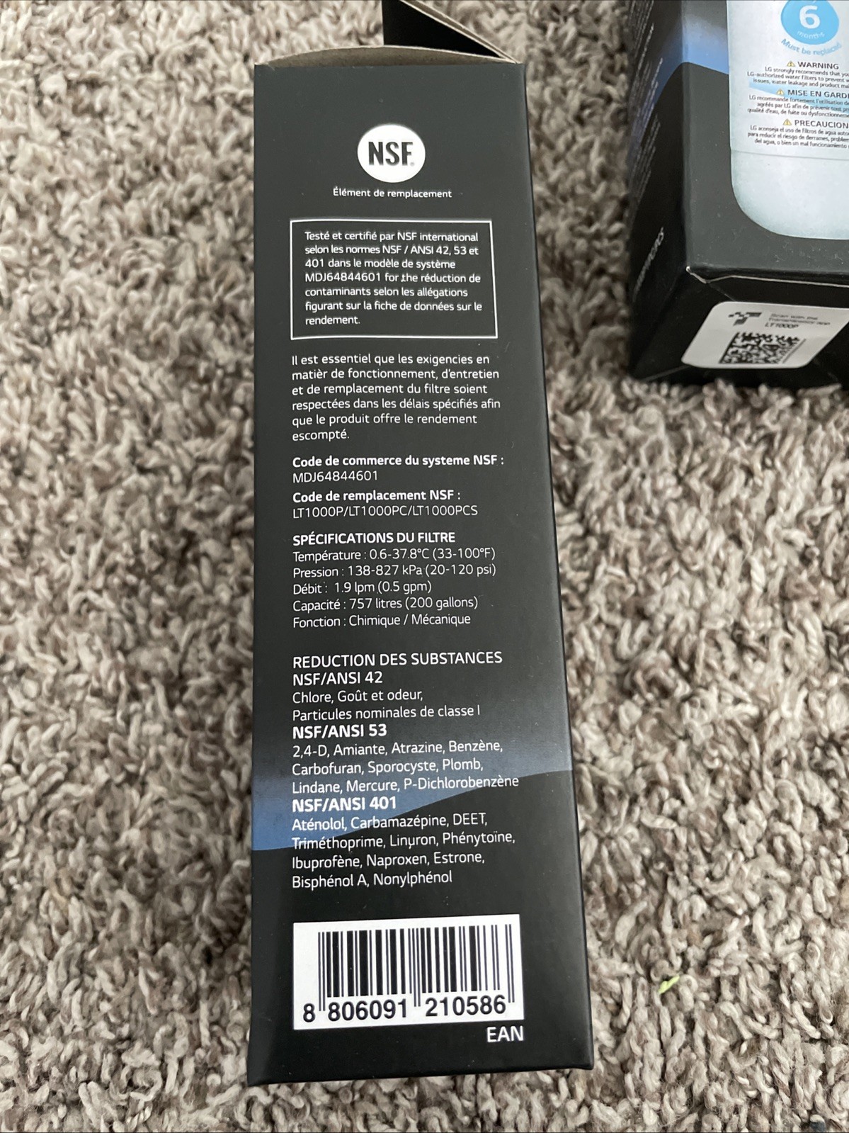 3 PACK Refresh Refrigerator Ice Water Filter For LG LT1000P ADQ747935 Brand New gallery