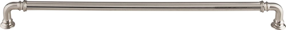 Top Knobs TK326BSN Reeded 12" Center to Center Bar Pull Brushed Satin Nickel