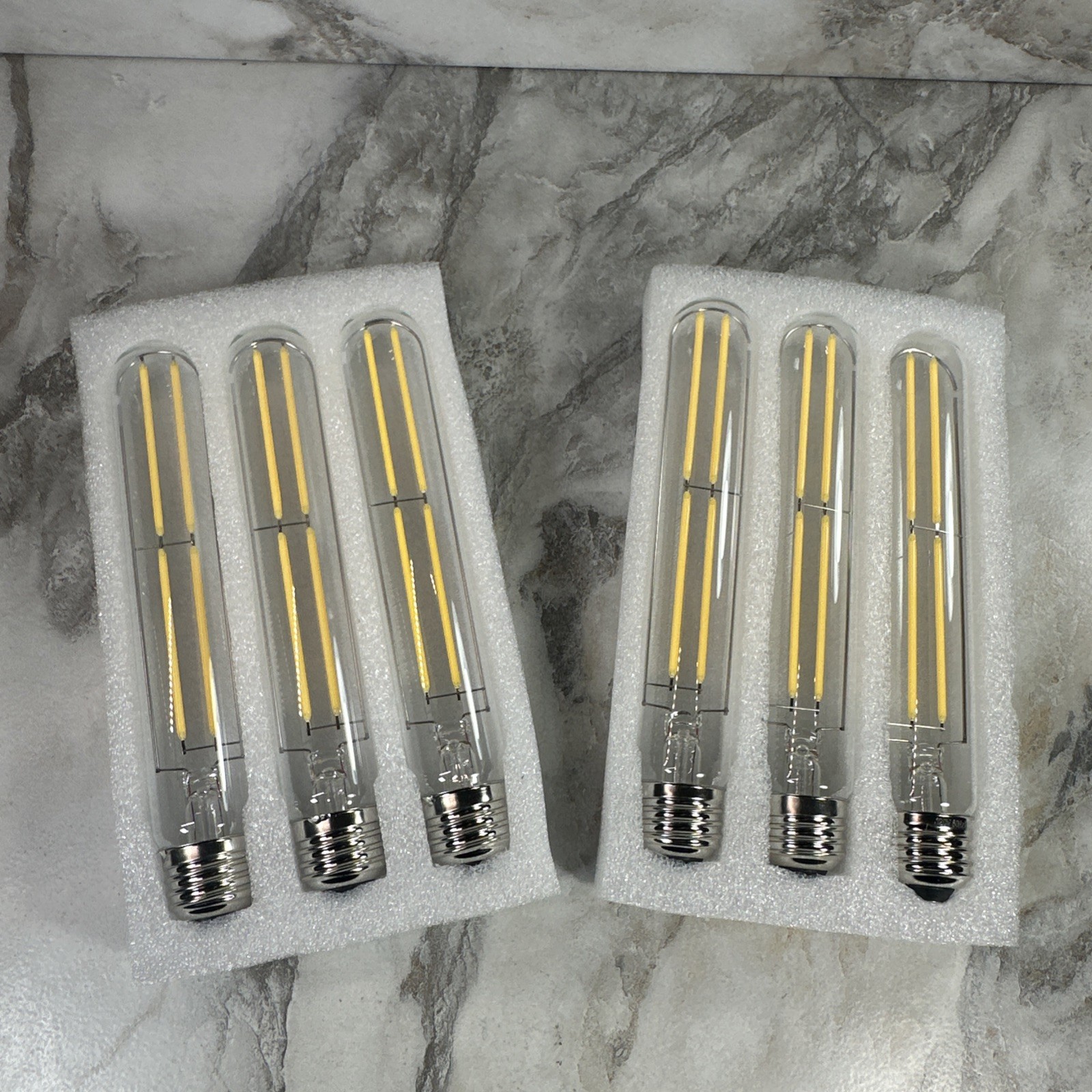 Gozelux Vintage Tubular Light 60 W LED Edison Bulb 6 Pack Dimmable 750 Lumens gallery