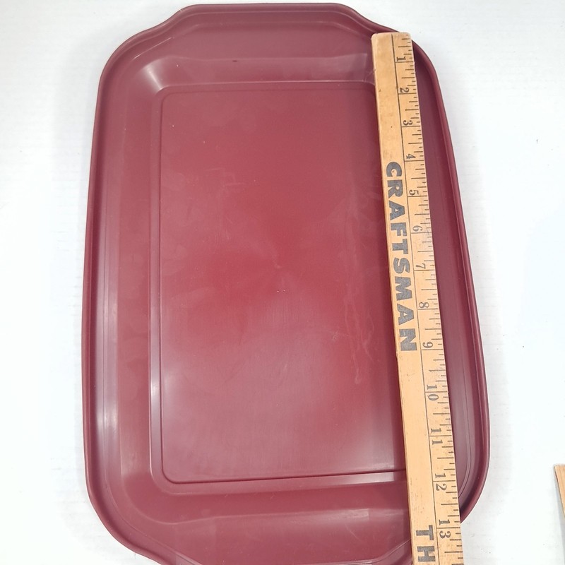 Pyrex 233-PC Burgundy Plastic Baking Dish Lid Cover pyrexware dark red maroon gallery