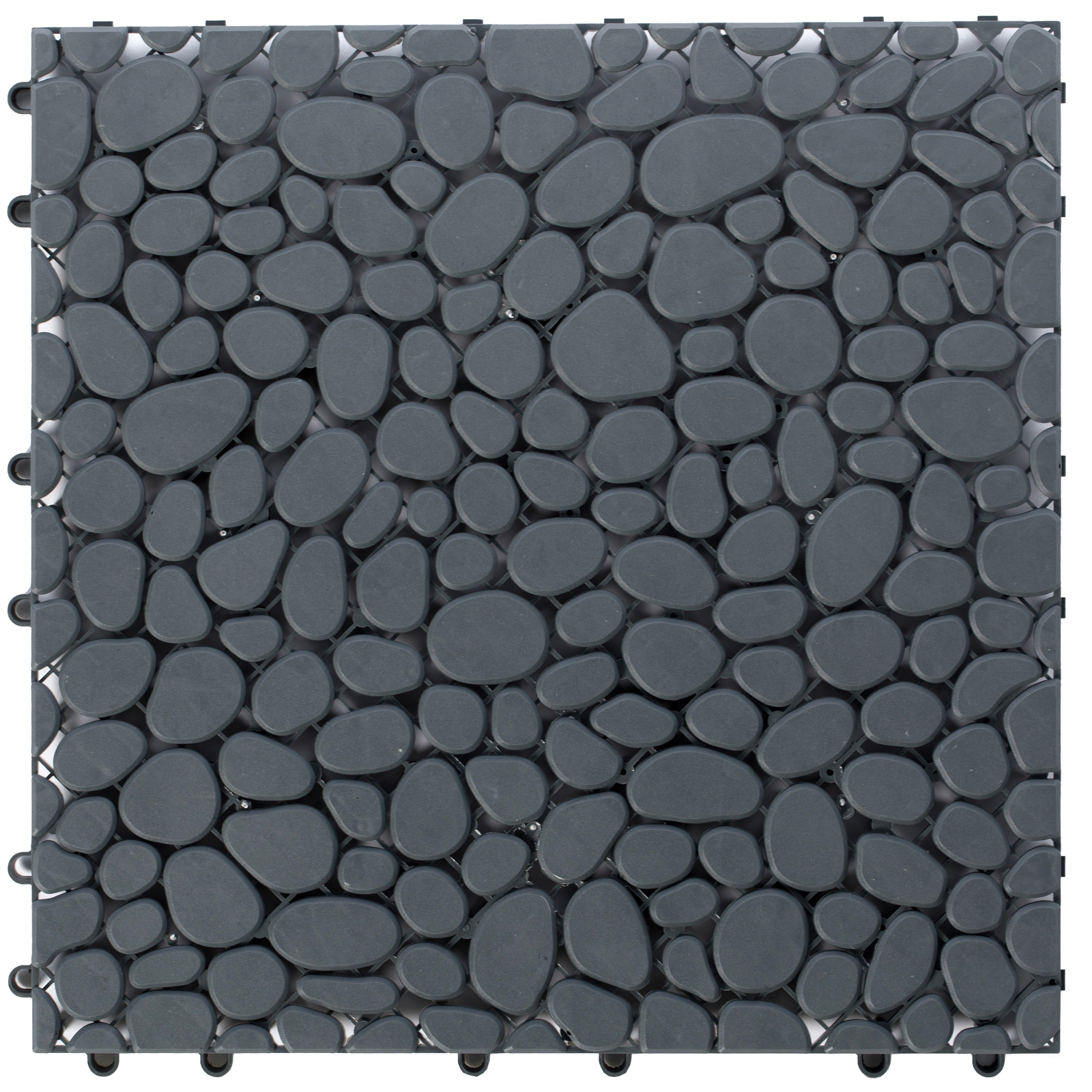 Interlocking Cobbled Stone Look Garden Pathway Tiles, Floor Grass Pavers, 5 Pack gallery