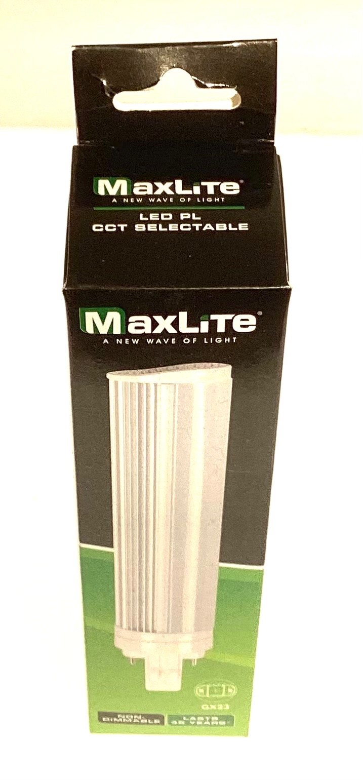 Maxlite LED PL GX23 2-Pin Base 6W 625 lms 27K-50K CCT Sel Light Bulb Energy Star gallery