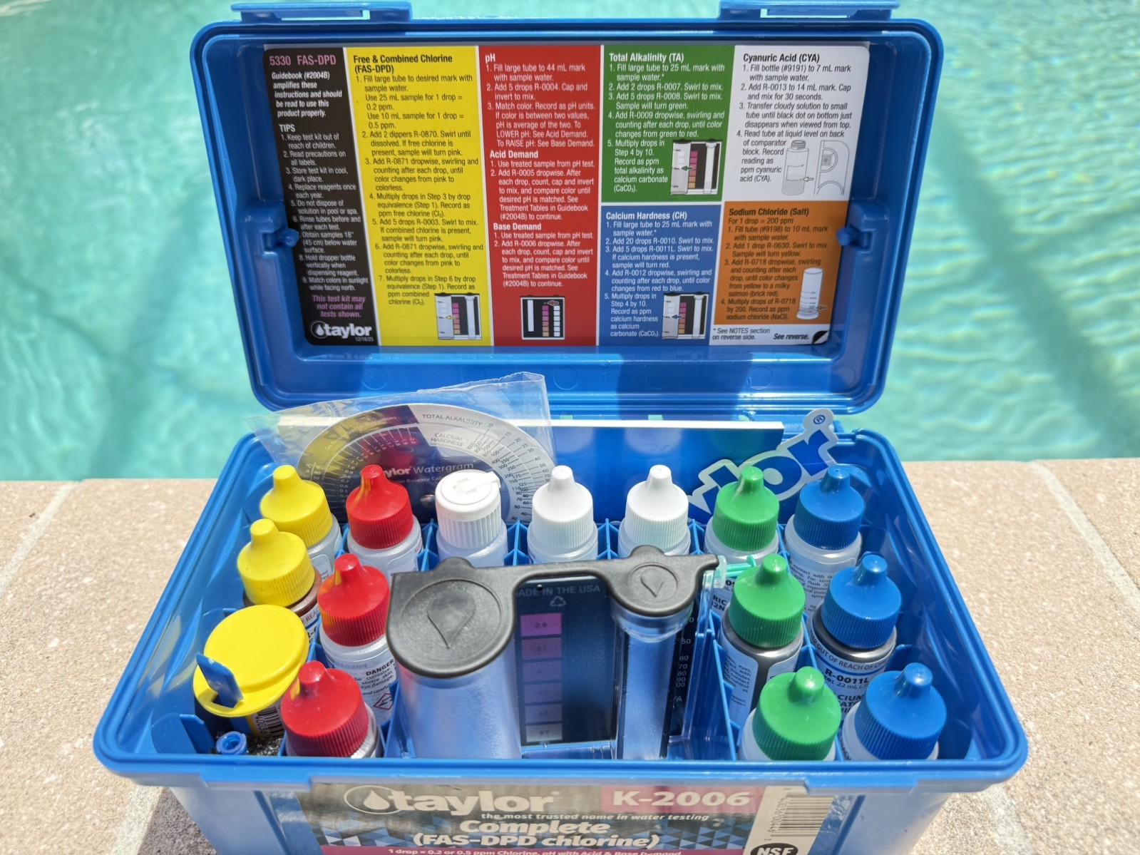 Open Box, Unused Taylor K-2006 Complete FAS-DPD Pool Spa Water Test Kit. gallery