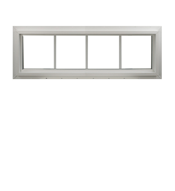 Double Pane Transom Window 48" x 16" TEMPERED GLASS Fixed Window DP50 White Viny gallery