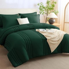 Full Size Comforter Set 7 Pieces Bed in a Bag Emerald Green Comforter Bed Set