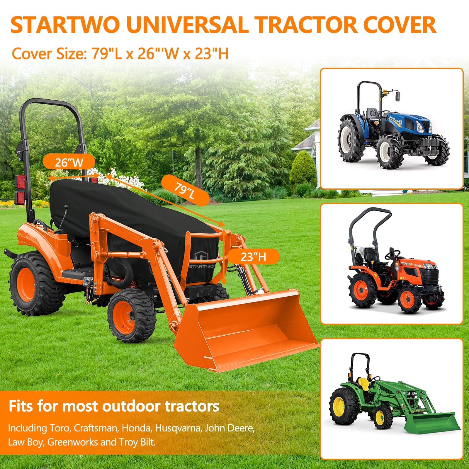 Tractor Cover Watrproof Heavy Duty, Tear-Resistant Anti-UV Compact Utility Tr... gallery